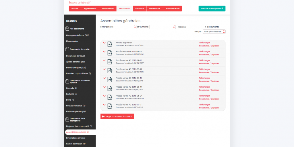 Espace collaboratif - Documents